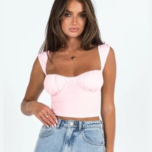 Princess Polly Light Pink Crop Top